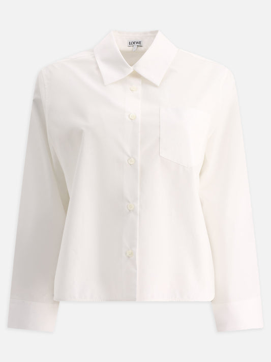 Trapeze shirt in cotton poplin