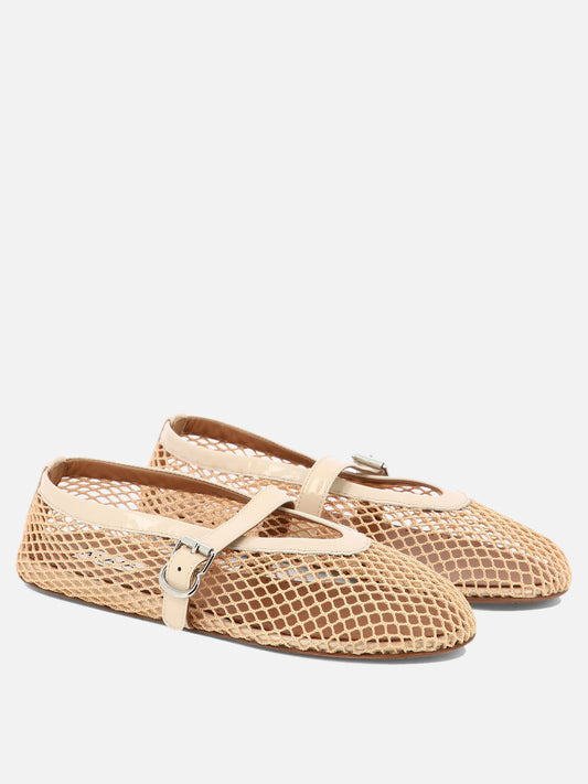 Mary Jane ballet flats 90% polyamide 10% calf leather - 100% rubber  Pink - Alaïa Women | PLP | VIETTI Online Store | 2
