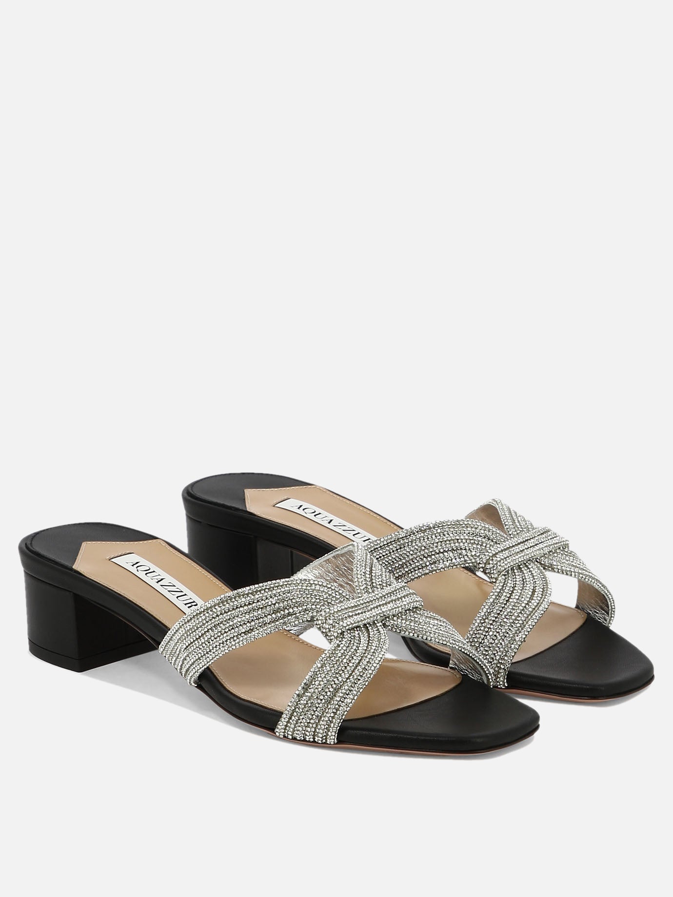 Heeled sandals 100% leather - 100% leather  Black - Aquazzura Women | PDP | VIETTI Online Store | thumbnail_2