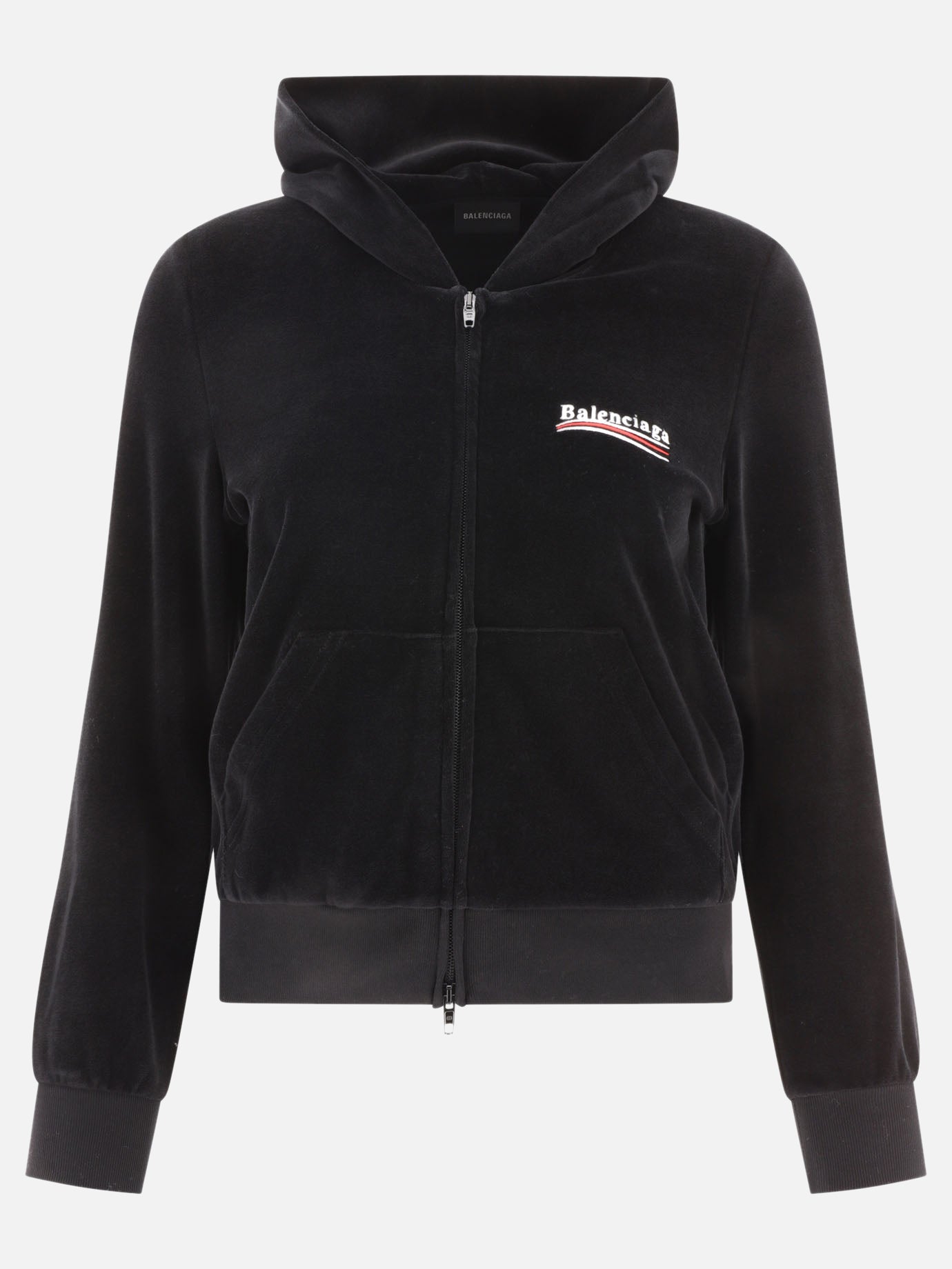 Full zip sweatshirts 100% cotton  Black - Balenciaga Women | PDP | VIETTI Online Store | thumbnail