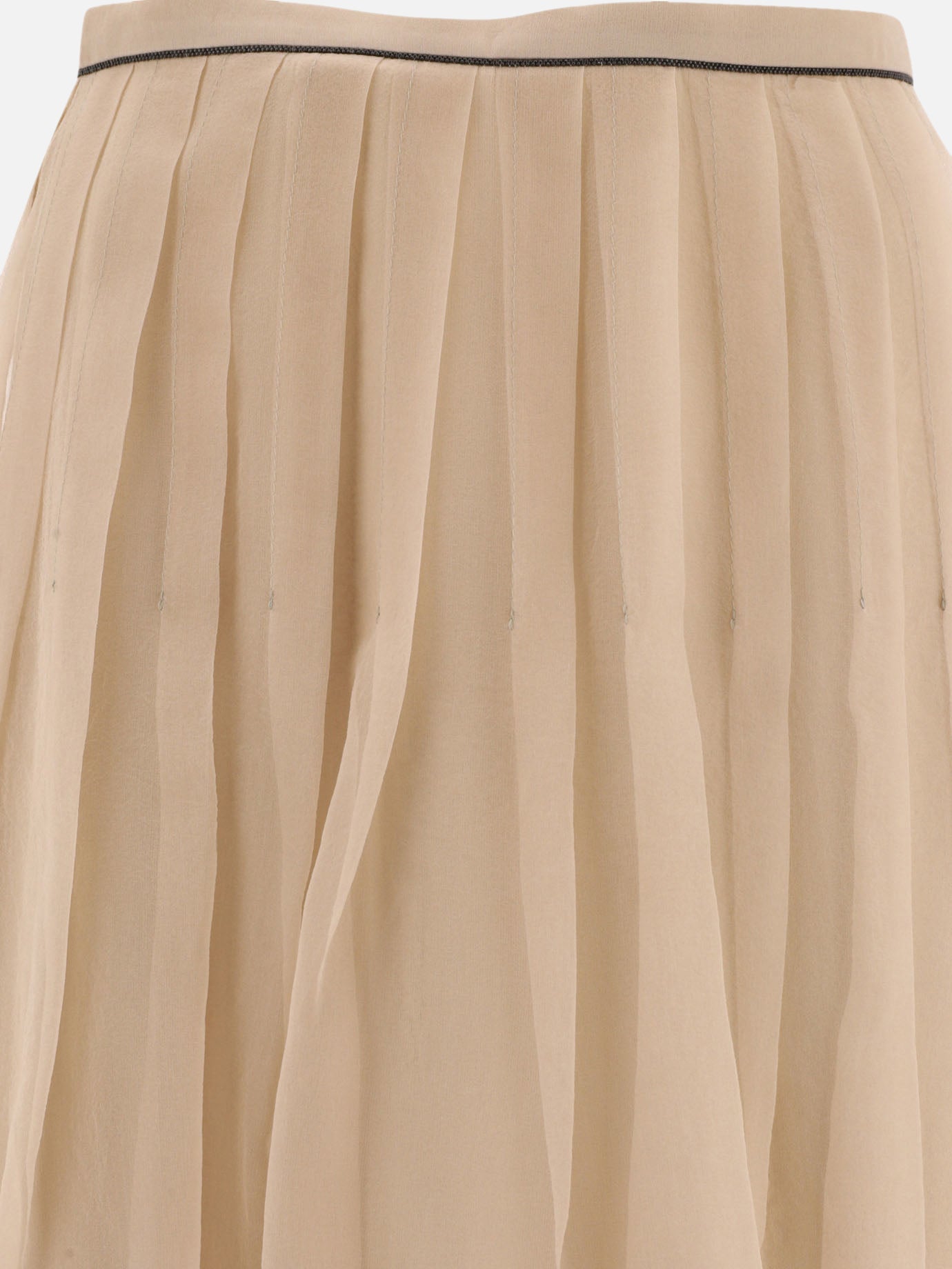 Long skirts 100% silk  Beige - Brunello Cucinelli Women | PDP | VIETTI Online Store | Zoom-Modal_3
