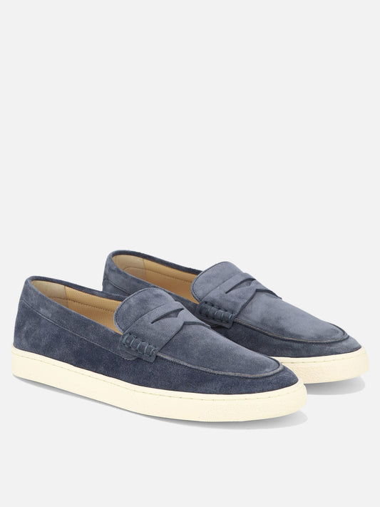 Loafers 100% suede - 100% rubber  Blue - Brunello Cucinelli Men | PLP | VIETTI Online Store | 2
