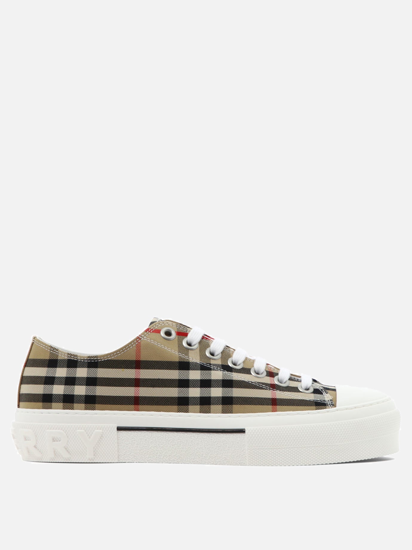 Low top sneakers 100% cotton - 100% rubber  Beige - Burberry Men | PDP | VIETTI Online Store | Zoom-Modal
