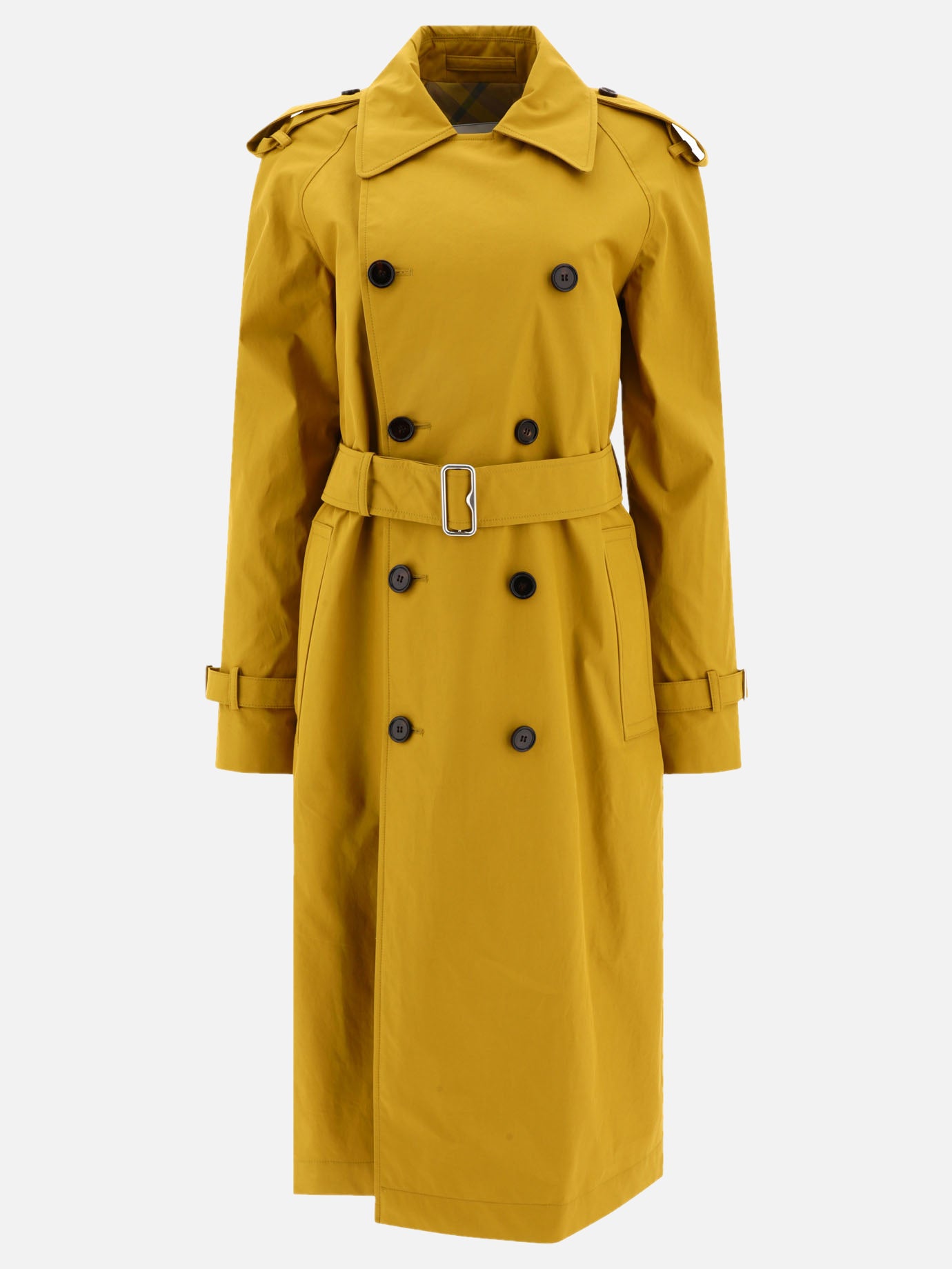Raincoats & Trench coats 100% cotton  Yellow - Burberry Women | PDP | VIETTI Online Store | Zoom-Modal
