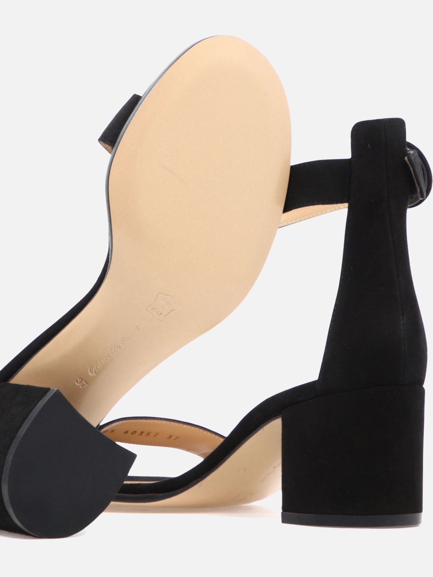 Heeled sandals 100% suede - 100% leather  Black - Gianvito Rossi Women | PDP | VIETTI Online Store | Zoom-Modal_5
