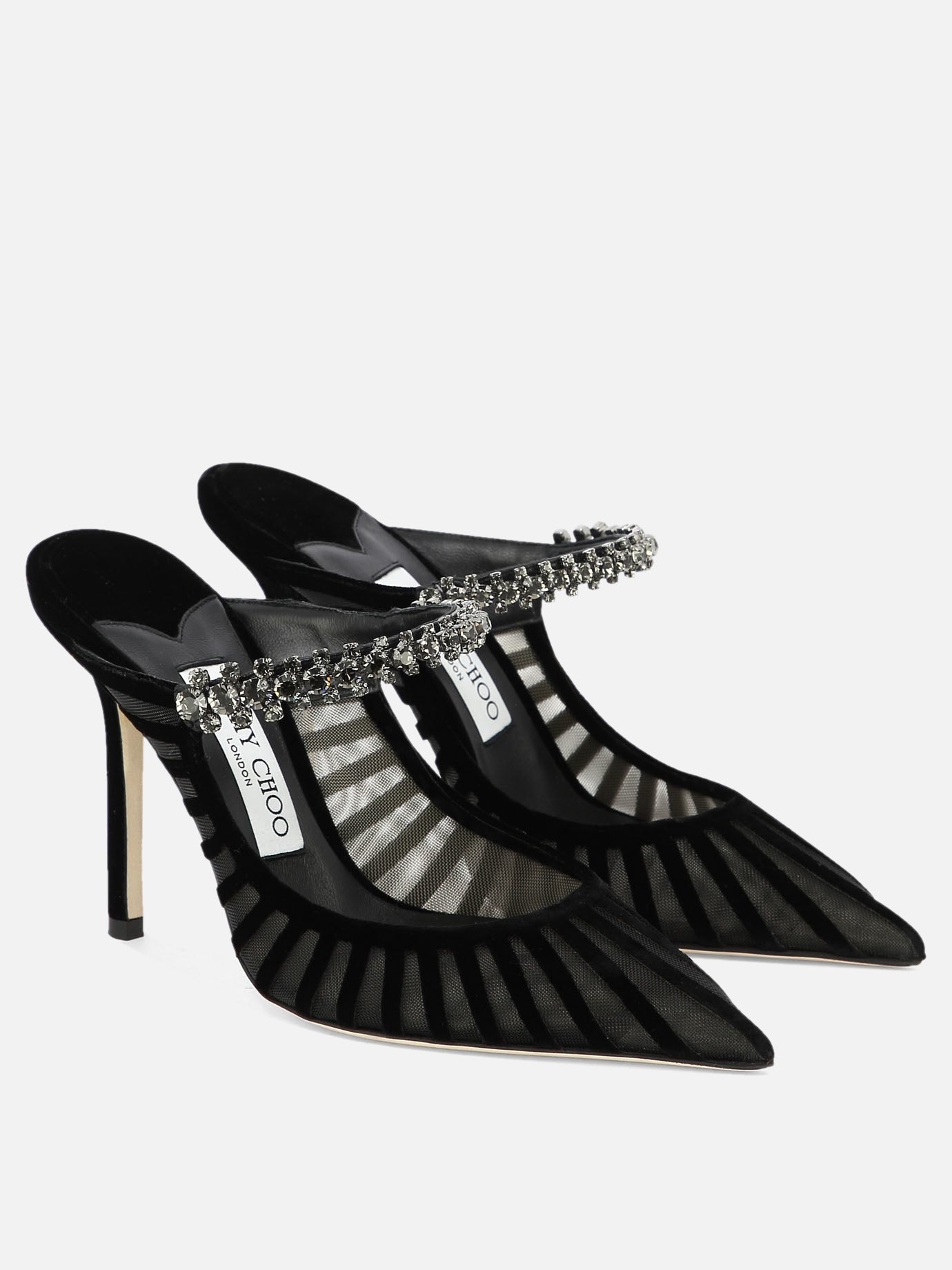 Mules 100% velvet - 100% leather  Black - Jimmy Choo Women | PDP | VIETTI Online Store | thumbnail_2