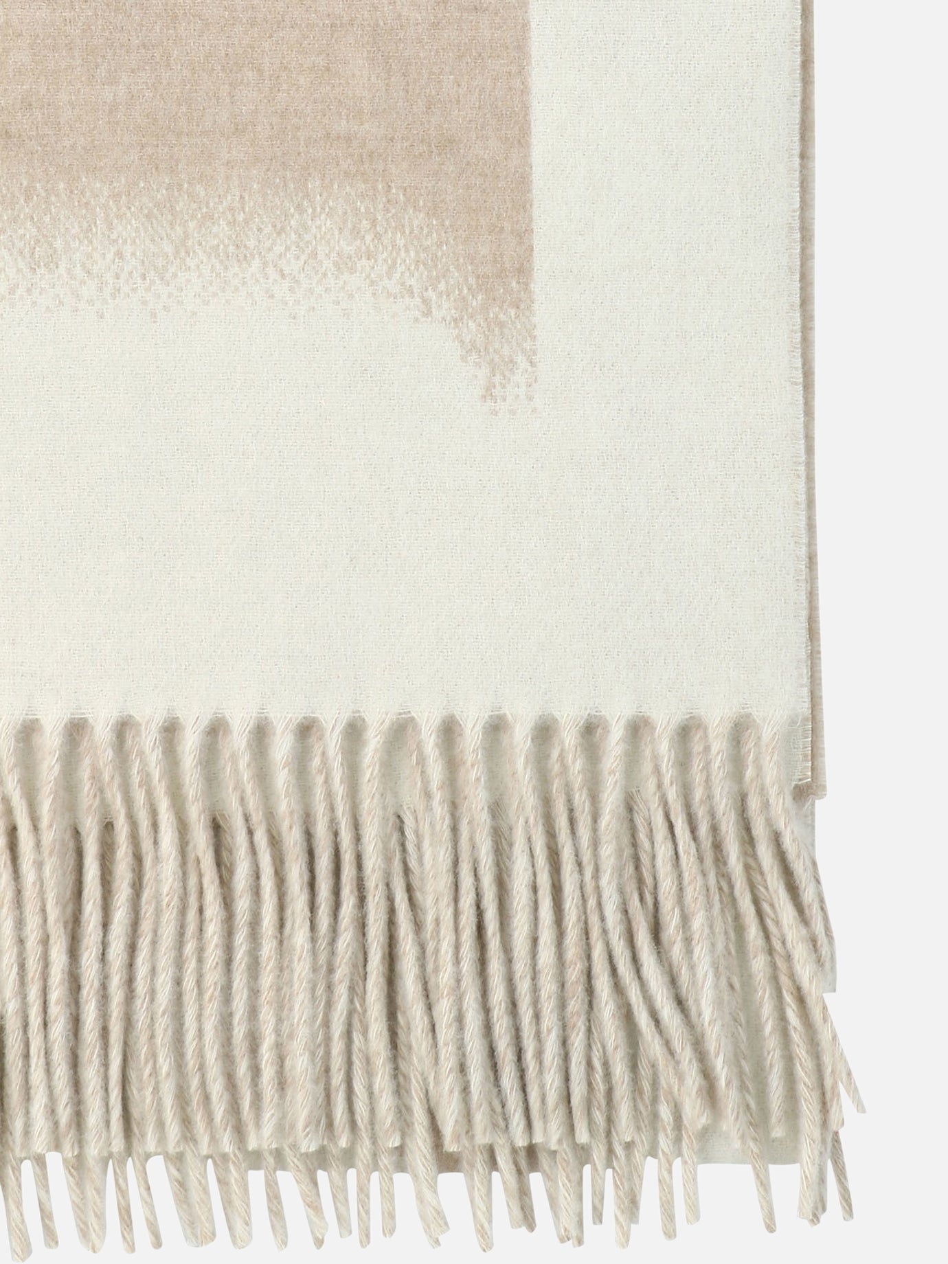 Fringed scarves 90% wool 10% cashmere  Beige - Loewe Women | PDP | VIETTI Online Store | thumbnail_2