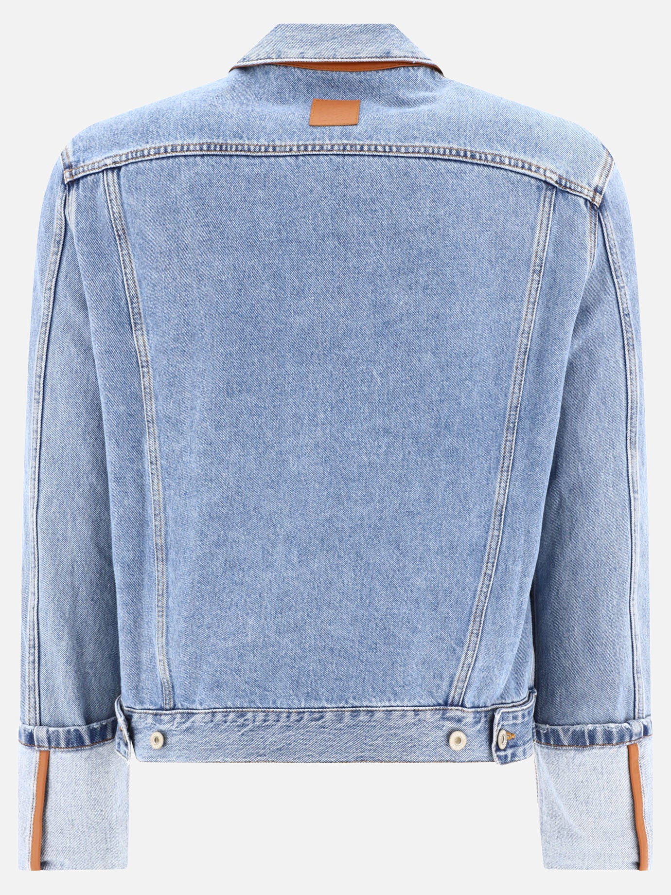 Denim jackets 80% cotton 20% leather  Light blue - Loewe Men | PDP | VIETTI Online Store | Zoom-Modal_2
