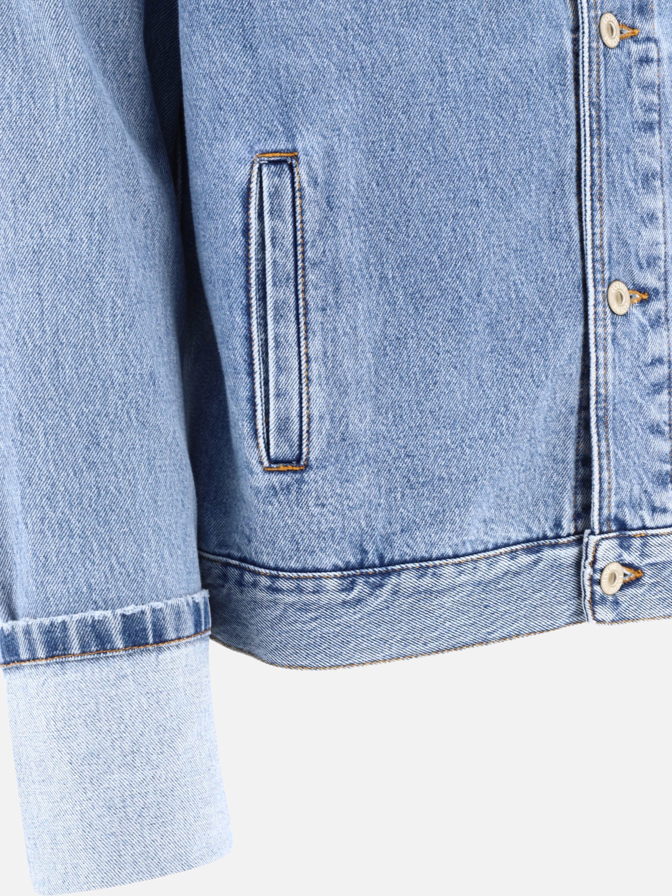 Denim jackets 80% cotton 20% leather  Light blue - Loewe Men | PDP | VIETTI Online Store | thumbnail_4