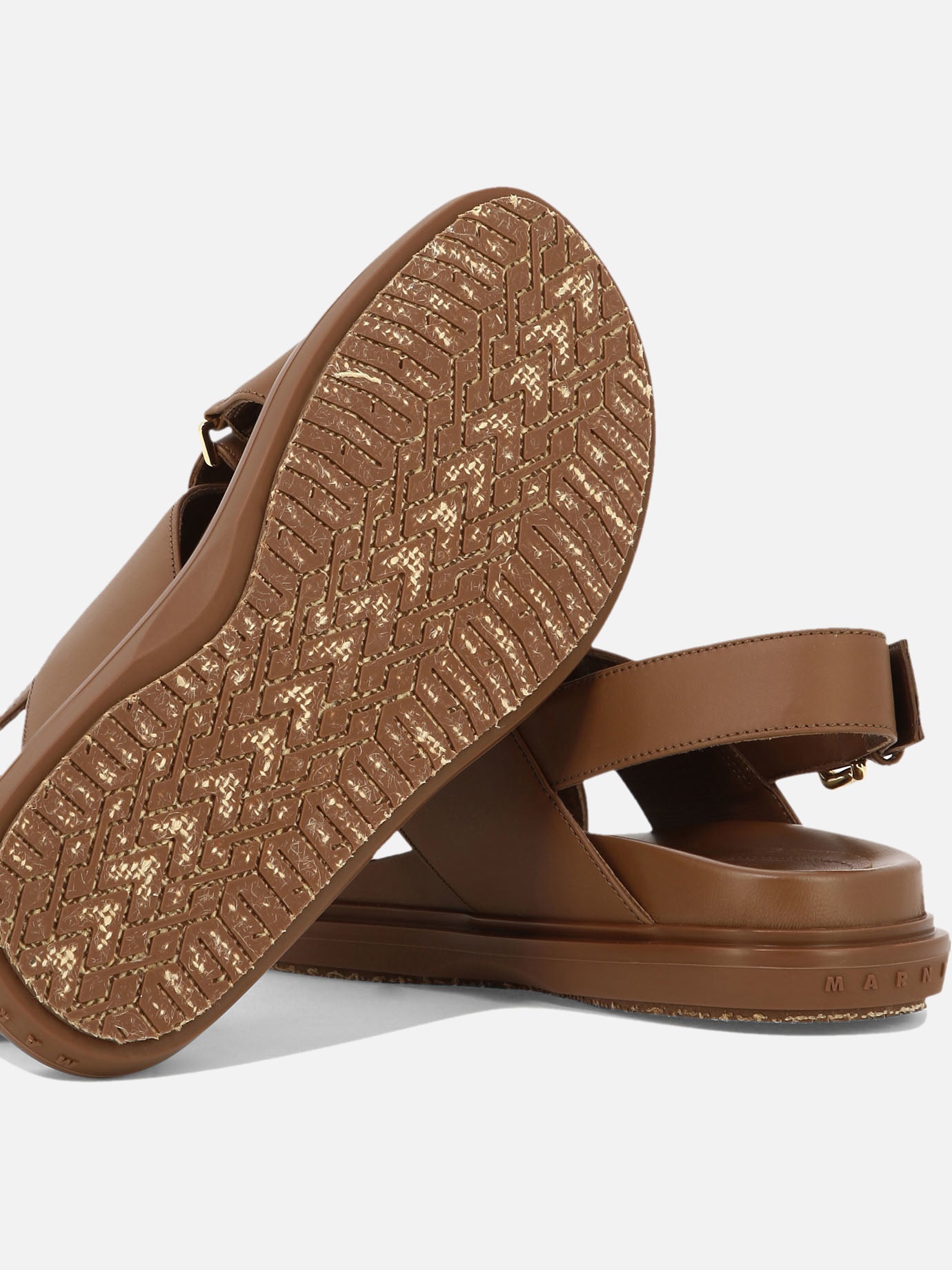 Flat sandals 100% leather - 100% rubber  Brown - Marni Women | PDP | VIETTI Online Store | Zoom-Modal_5
