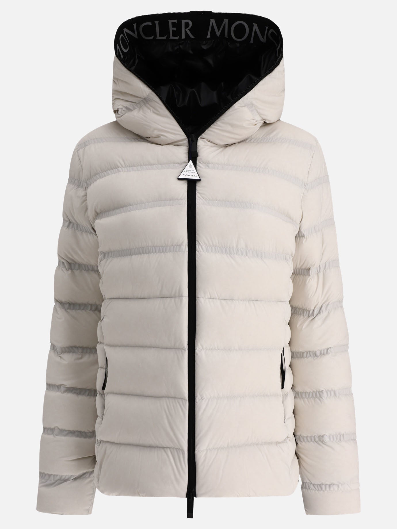 Down jackets 85% polyamide 15% elastane - Padding: down and feathers  White - Moncler Women | PDP | VIETTI Online Store | thumbnail