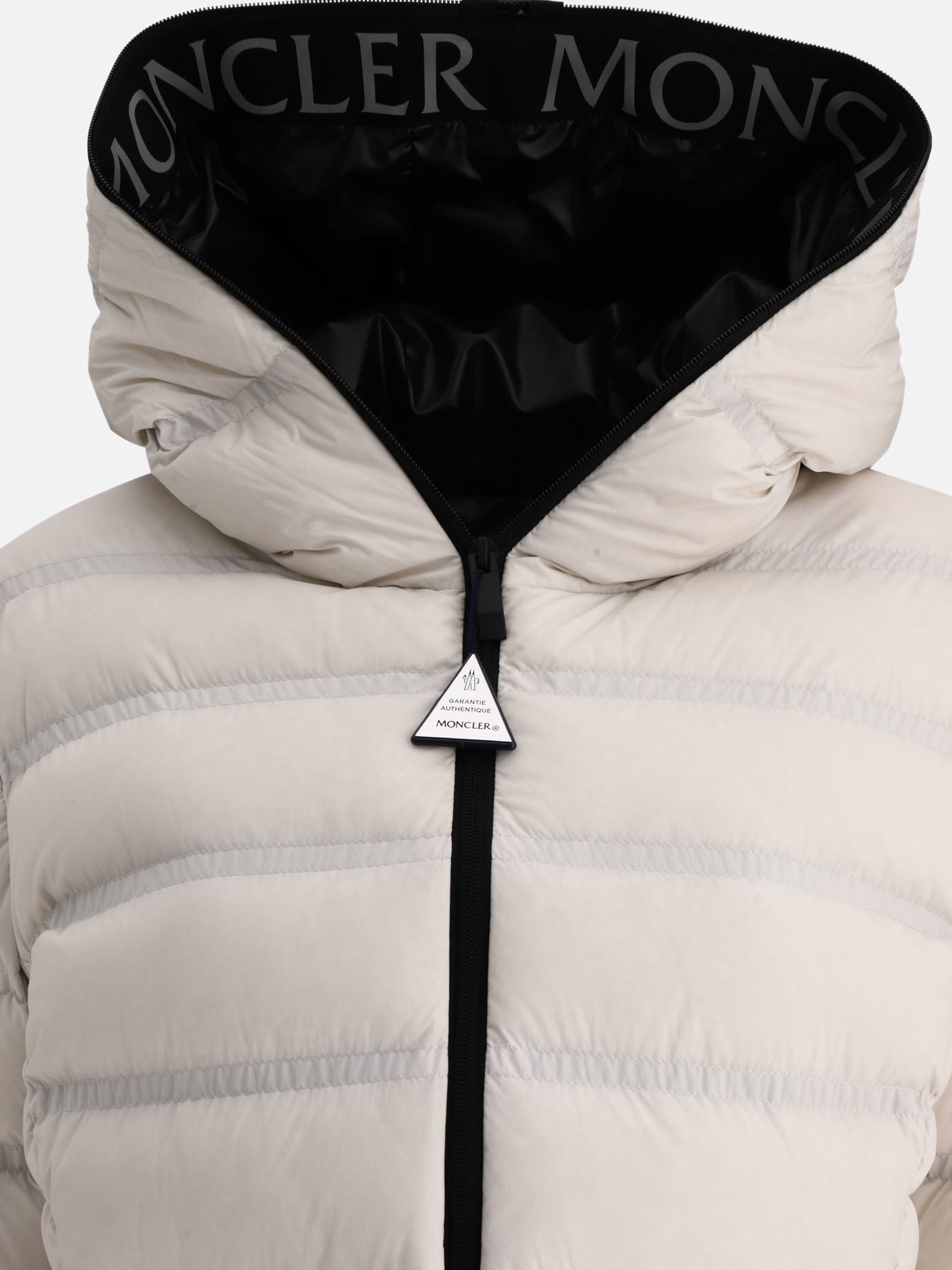 Down jackets 85% polyamide 15% elastane - Padding: down and feathers  White - Moncler Women | PDP | VIETTI Online Store | thumbnail_3