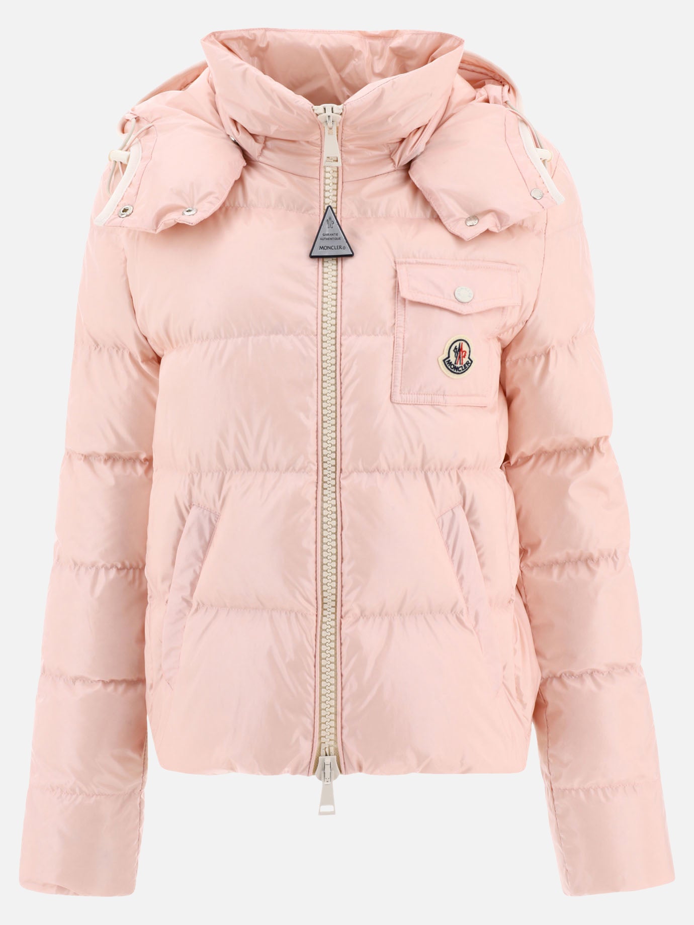 Down jackets 100% polyamide - Padding: down and feathers  Pink - Moncler Women | PDP | VIETTI Online Store | thumbnail