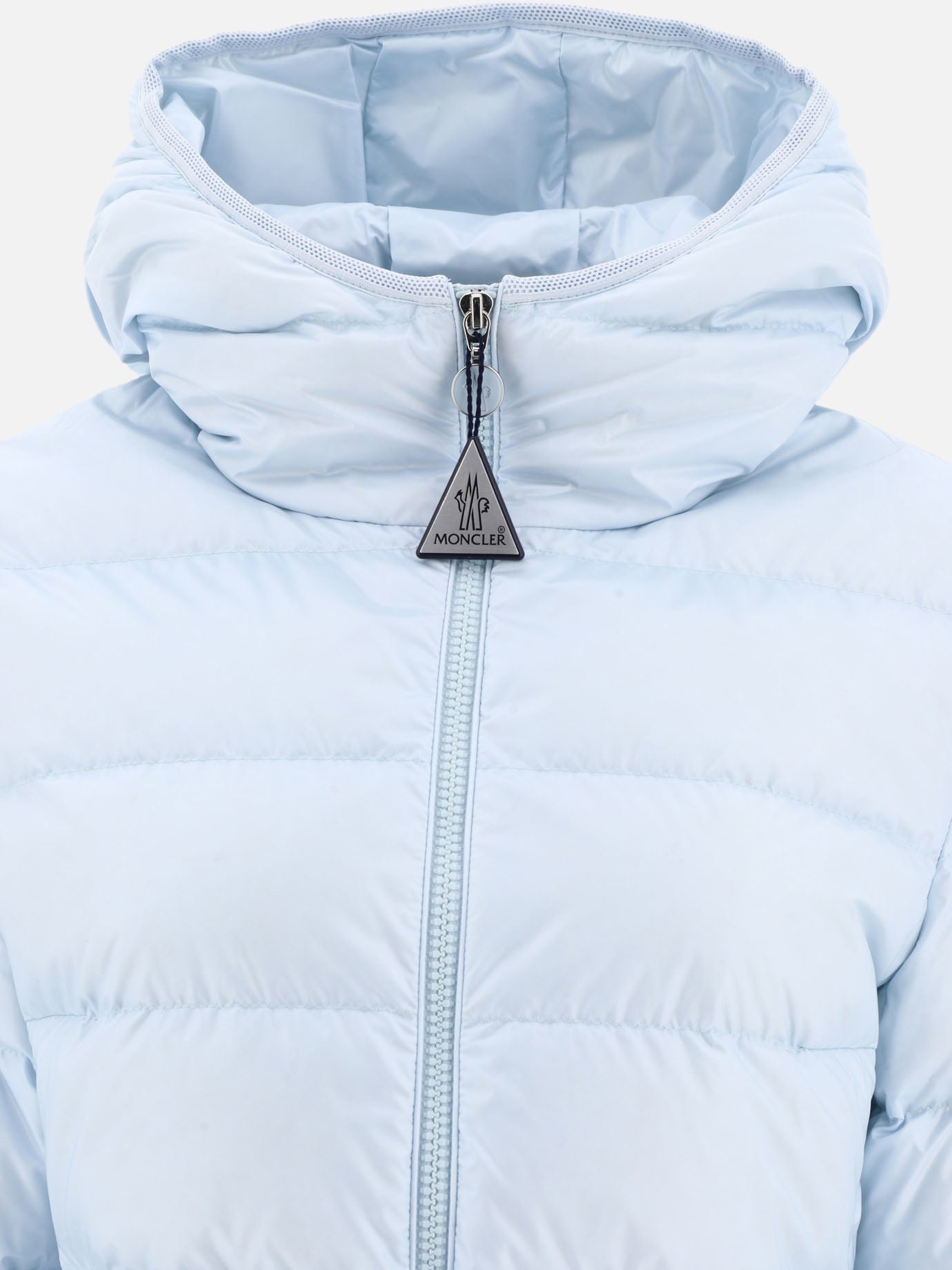 Down jackets 100% polyamide - Padding: down and feathers  Light blue - Moncler Women | PDP | VIETTI Online Store | Zoom-Modal_3
