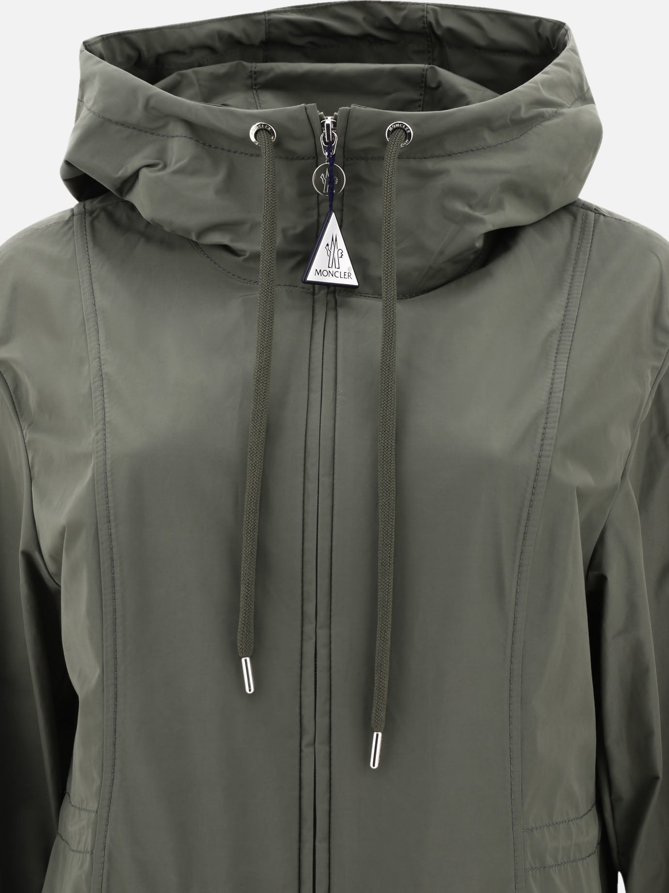 Raincoats & Trench coats 60% polyester 40% cotton  Green - Moncler Women | PDP | VIETTI Online Store | Zoom-Modal_3

