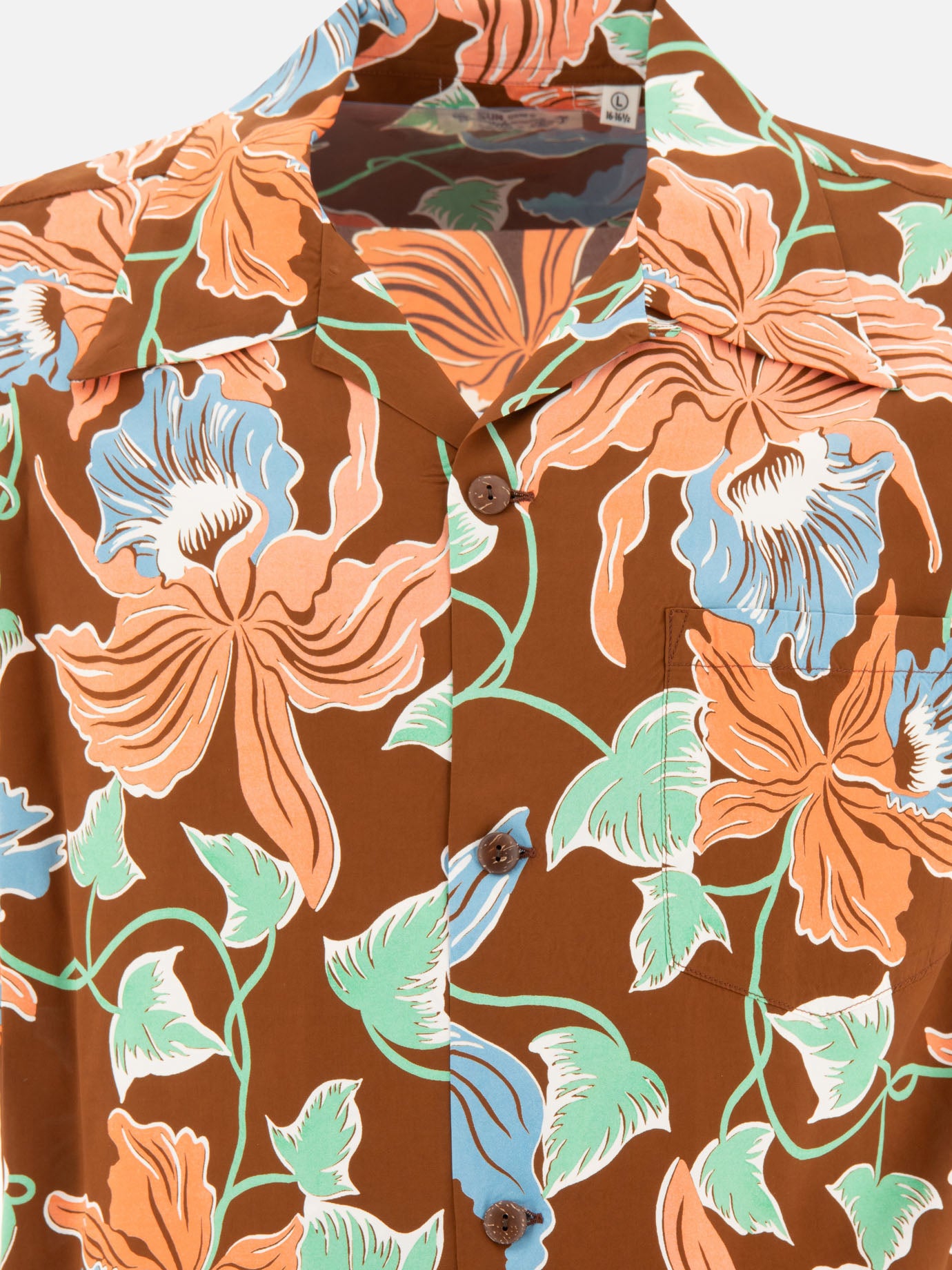 Sun Surf "Sun Surf Cattleya Orchid" shirt Brown