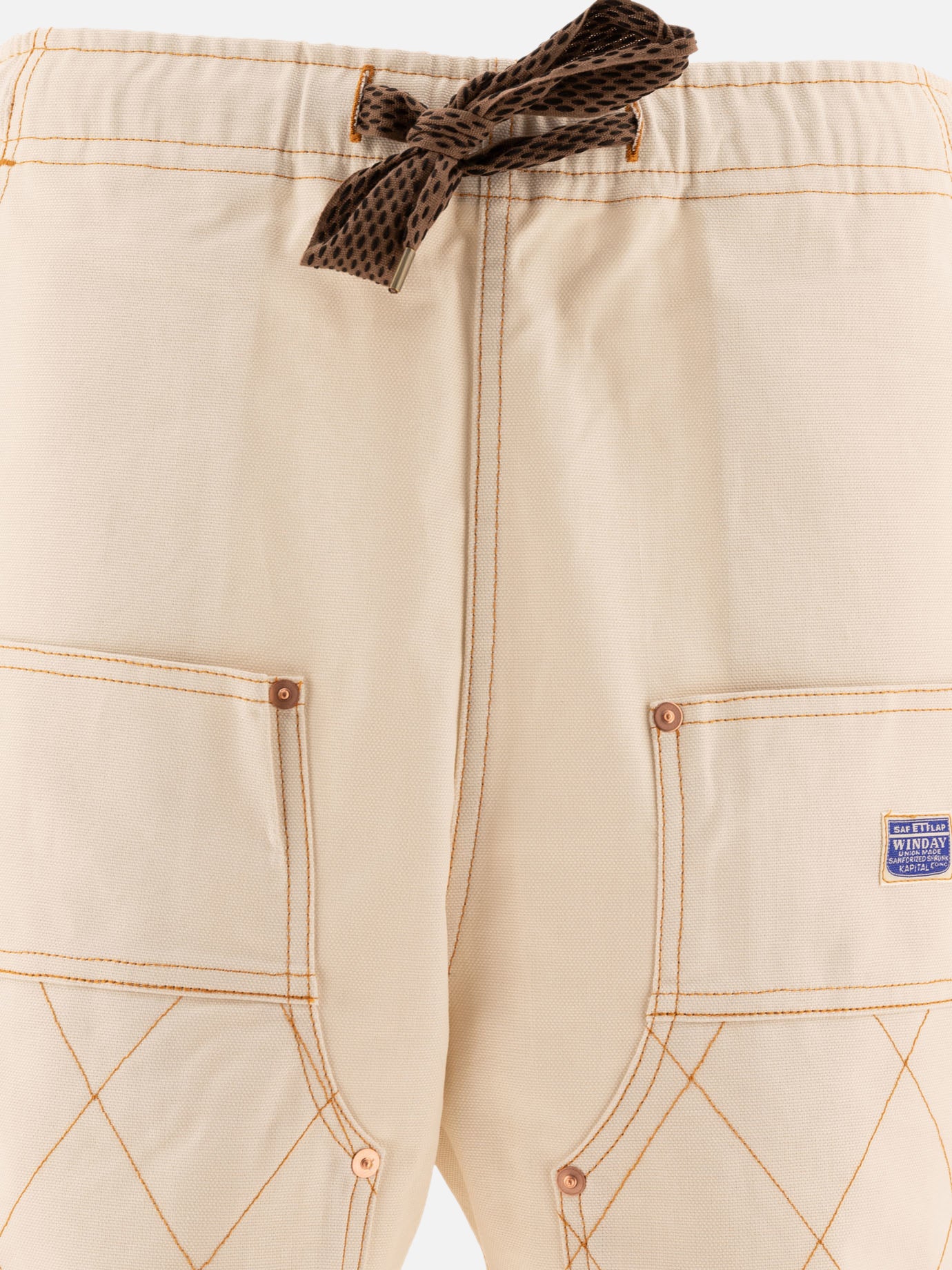 KAPITAL "W-Knee" shorts Beige