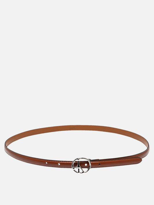 Needles "Peace Buckle Narrow" belt Brown