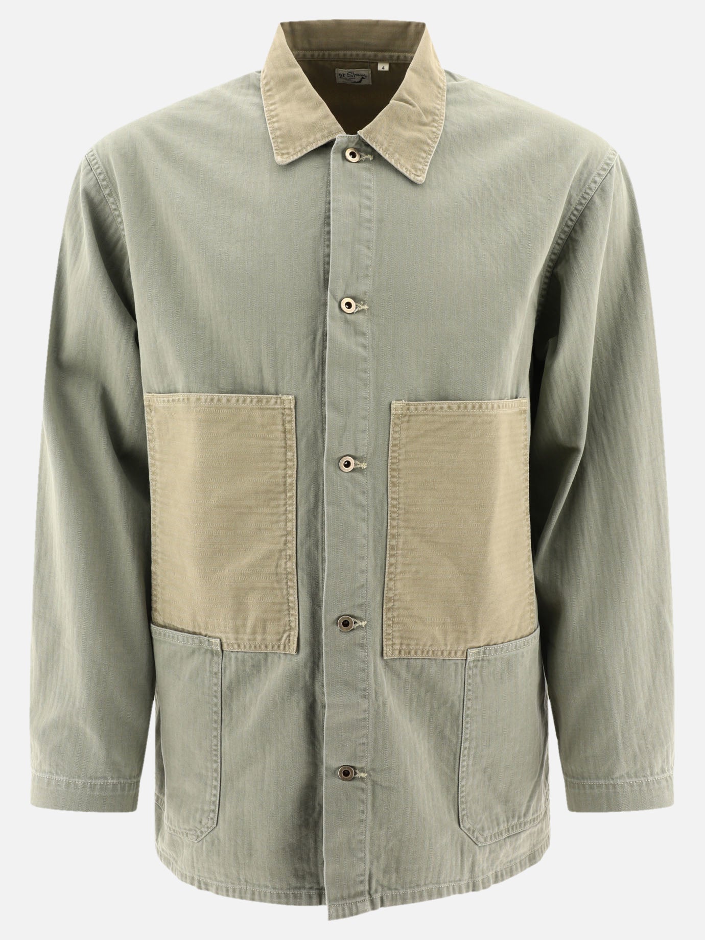 Giacche overshirt Solid colour  Verde - OrSlow Uomo | PDP | VIETTI Online Store | thumbnail