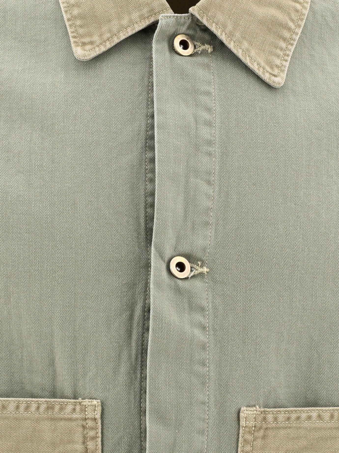 Giacche overshirt Solid colour  Verde - OrSlow Uomo | PDP | VIETTI Online Store | thumbnail_3