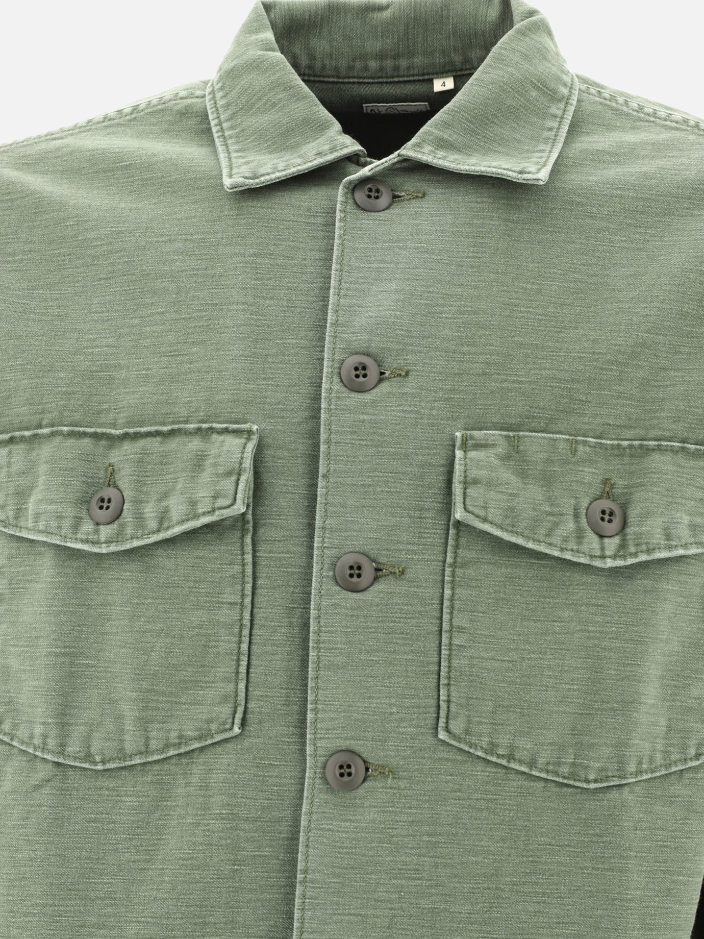Giacche overshirt Solid colour  Verde - OrSlow Uomo | PDP | VIETTI Online Store | thumbnail_3