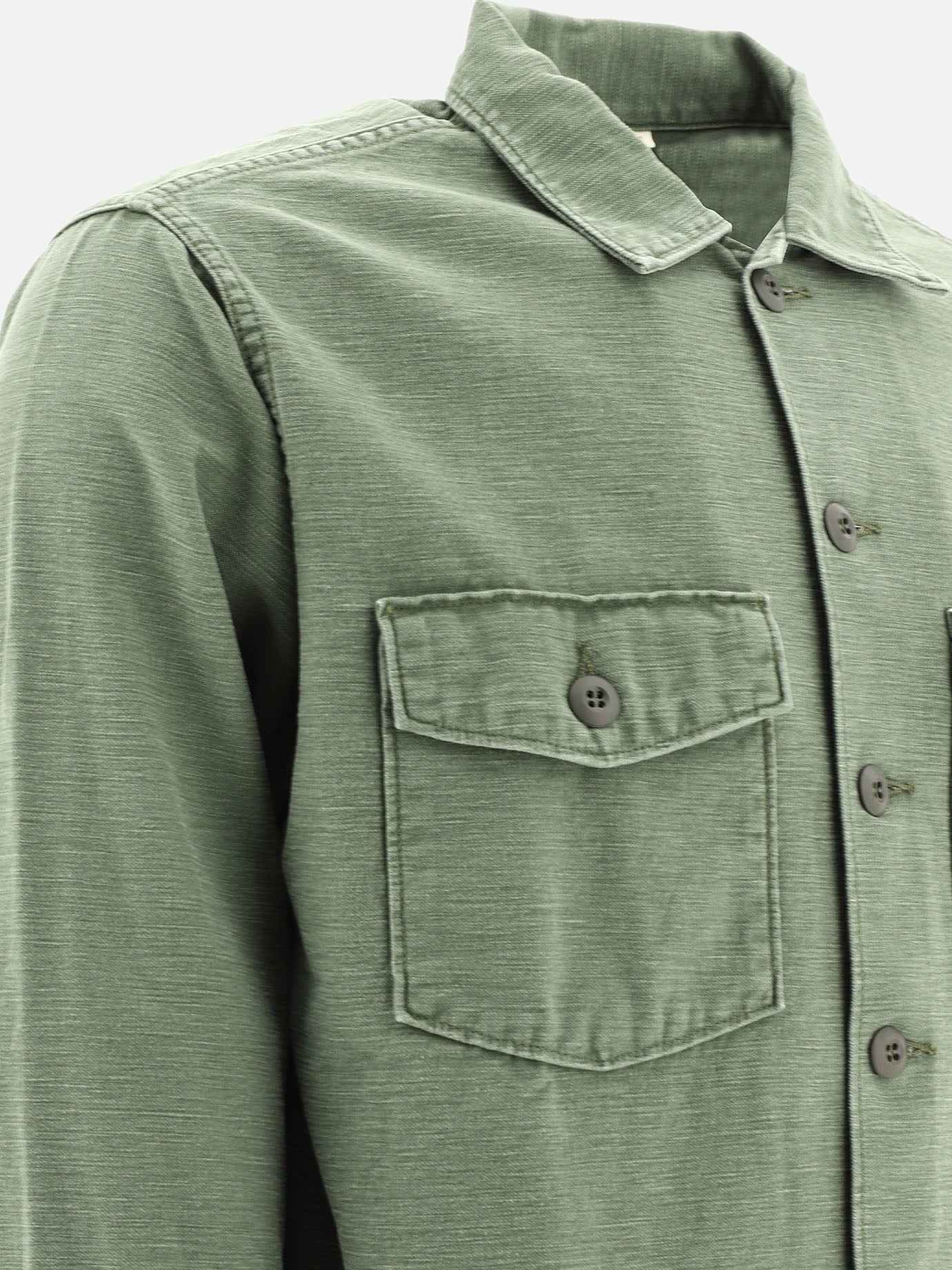 Giacche overshirt Solid colour  Verde - OrSlow Uomo | PDP | VIETTI Online Store | thumbnail_4