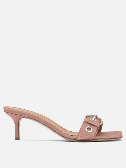Heeled sandals 100% fabric - 100% leather  Pink - Aeyde Women | PDP | VIETTI Online Store 
