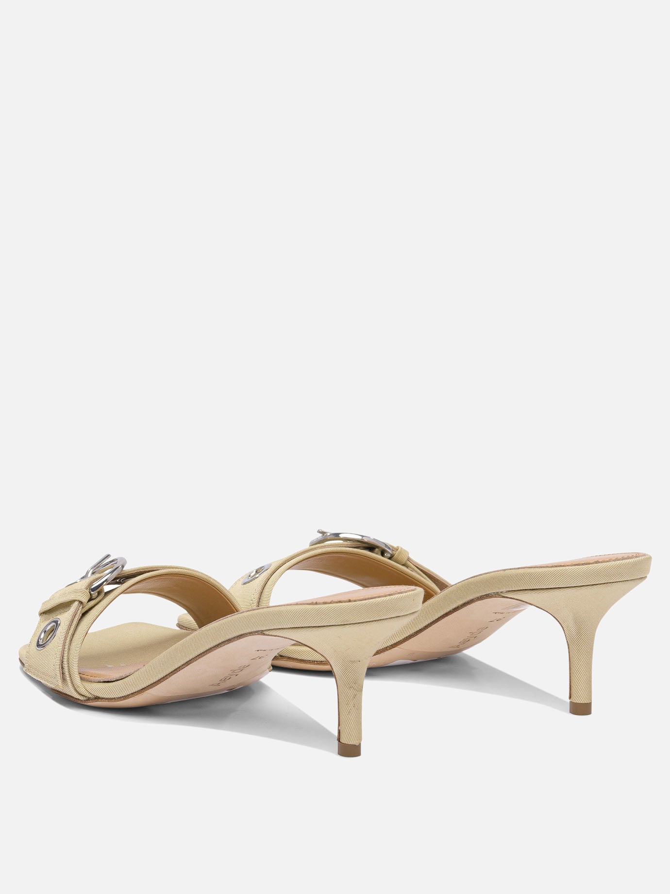 Heeled sandals 100% grosgrain - 100% cow leather  Beige - Aeyde Women | PDP | VIETTI Online Store | Zoom-Modal_4
