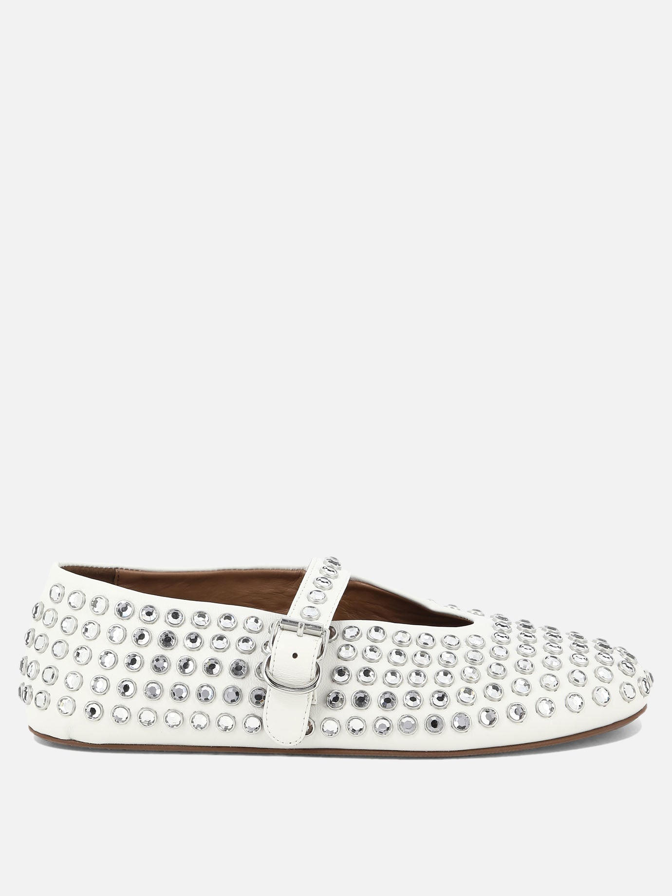 Alaïa Rhinestone ballet flats White