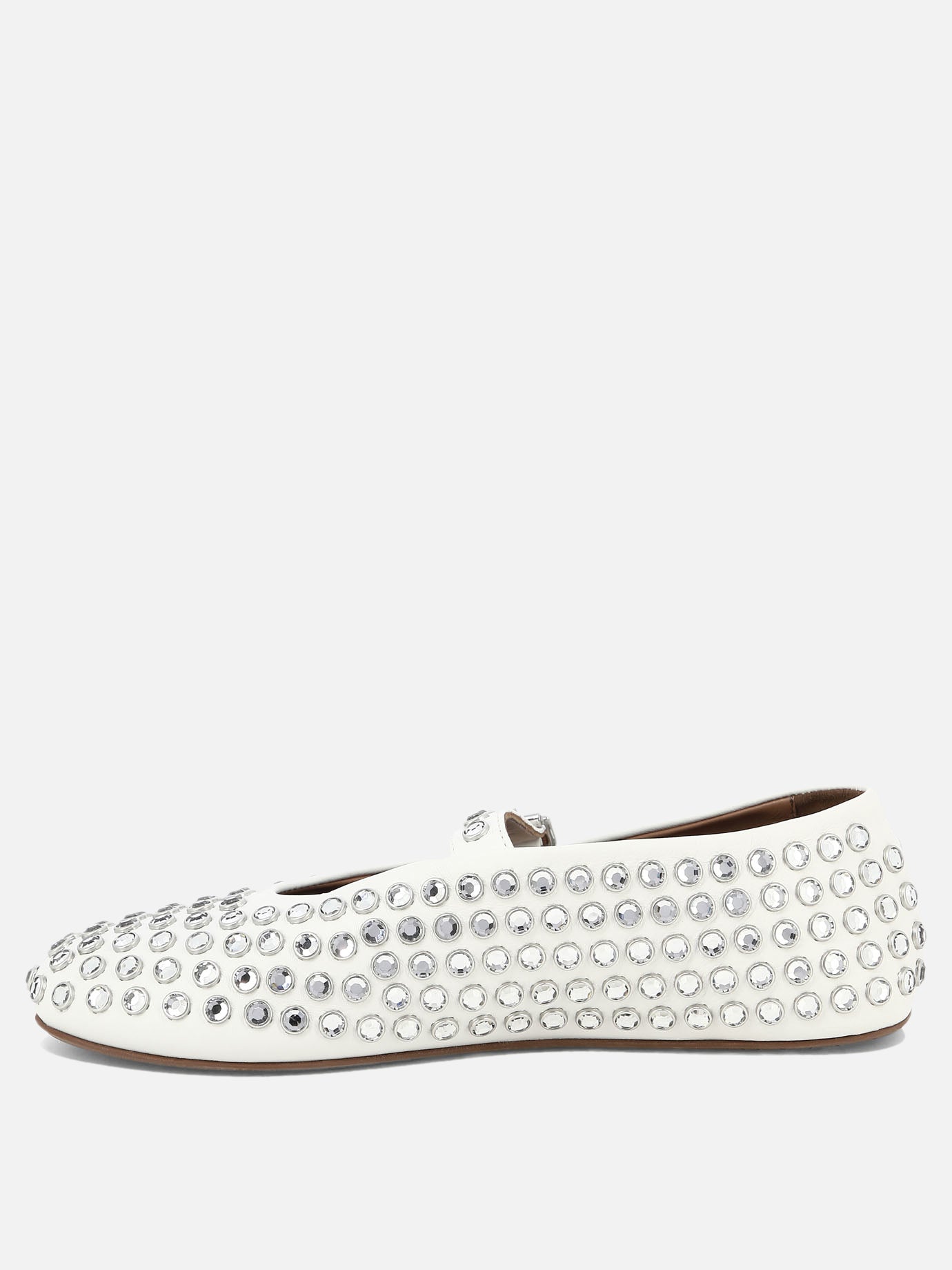Alaïa Rhinestone ballet flats White
