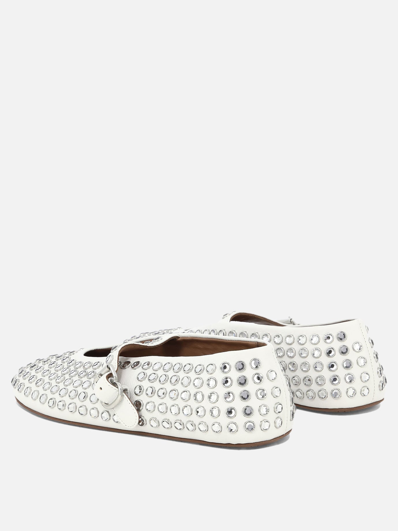 Alaïa Ballerine con strass 10096748_37 White thumbnail_4