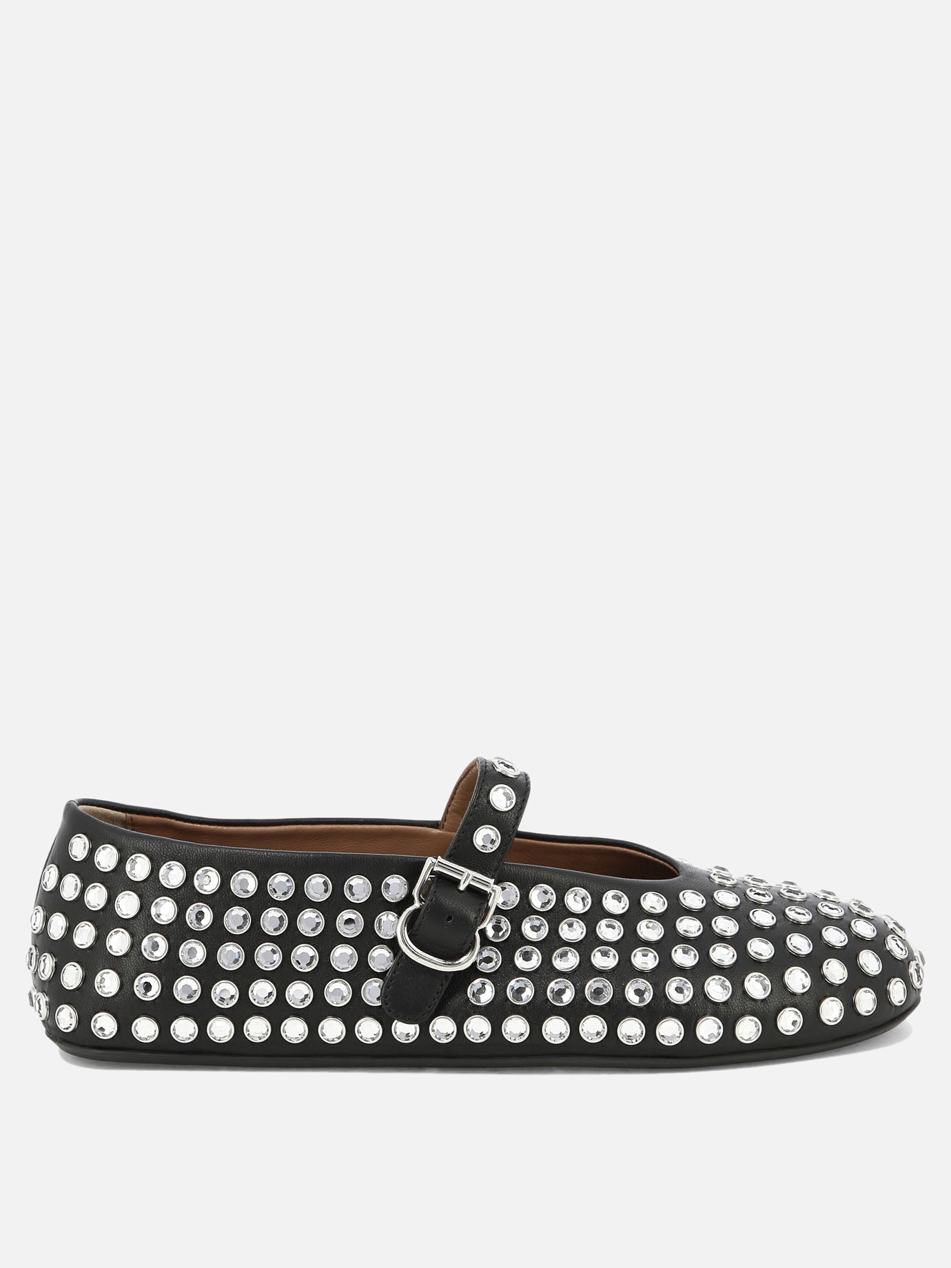 Alaïa Ballerine con strass 15620015_37 Black thumbnail_1