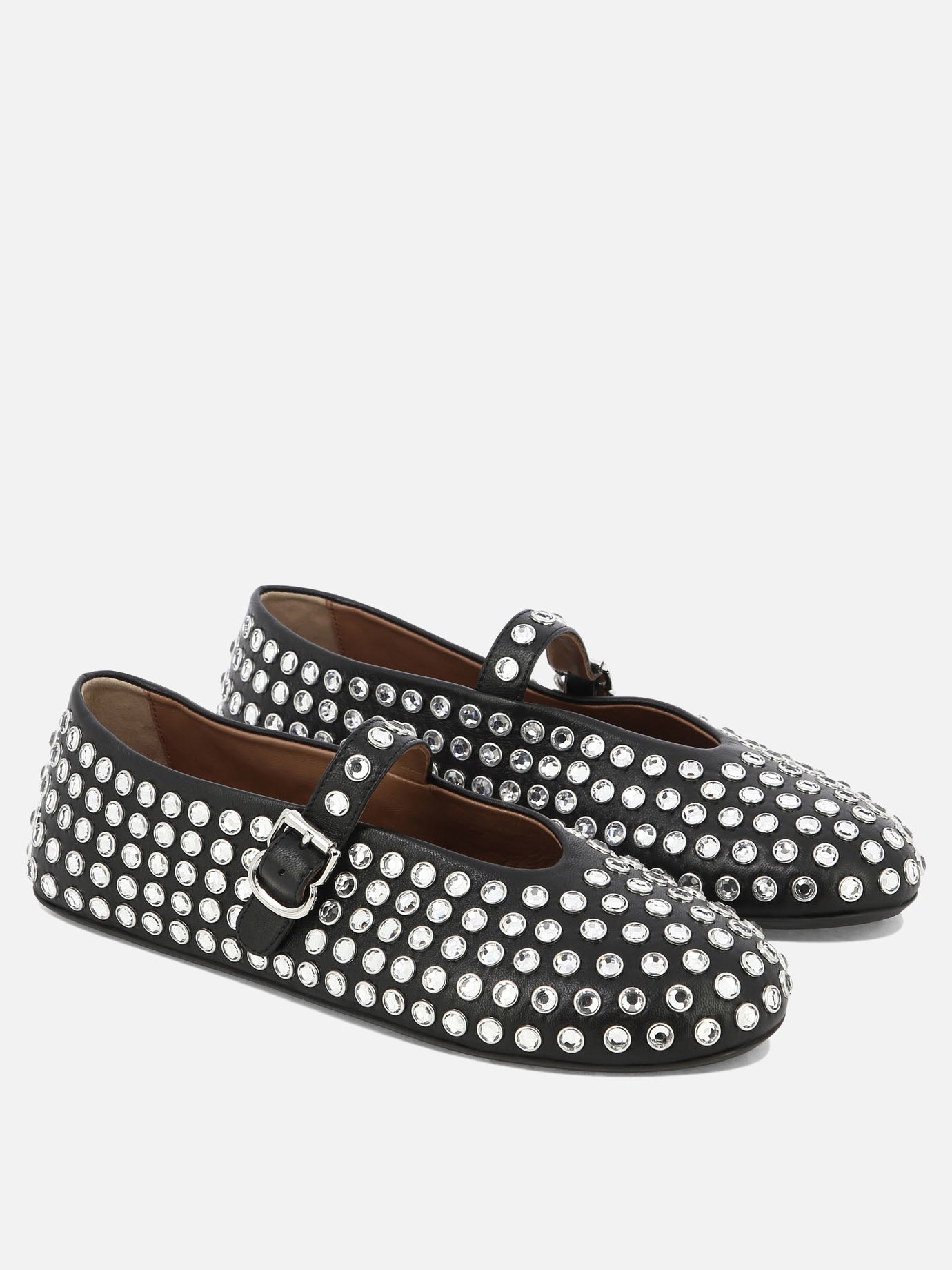 Alaïa Ballerine con strass 15620015_37 Black thumbnail_2