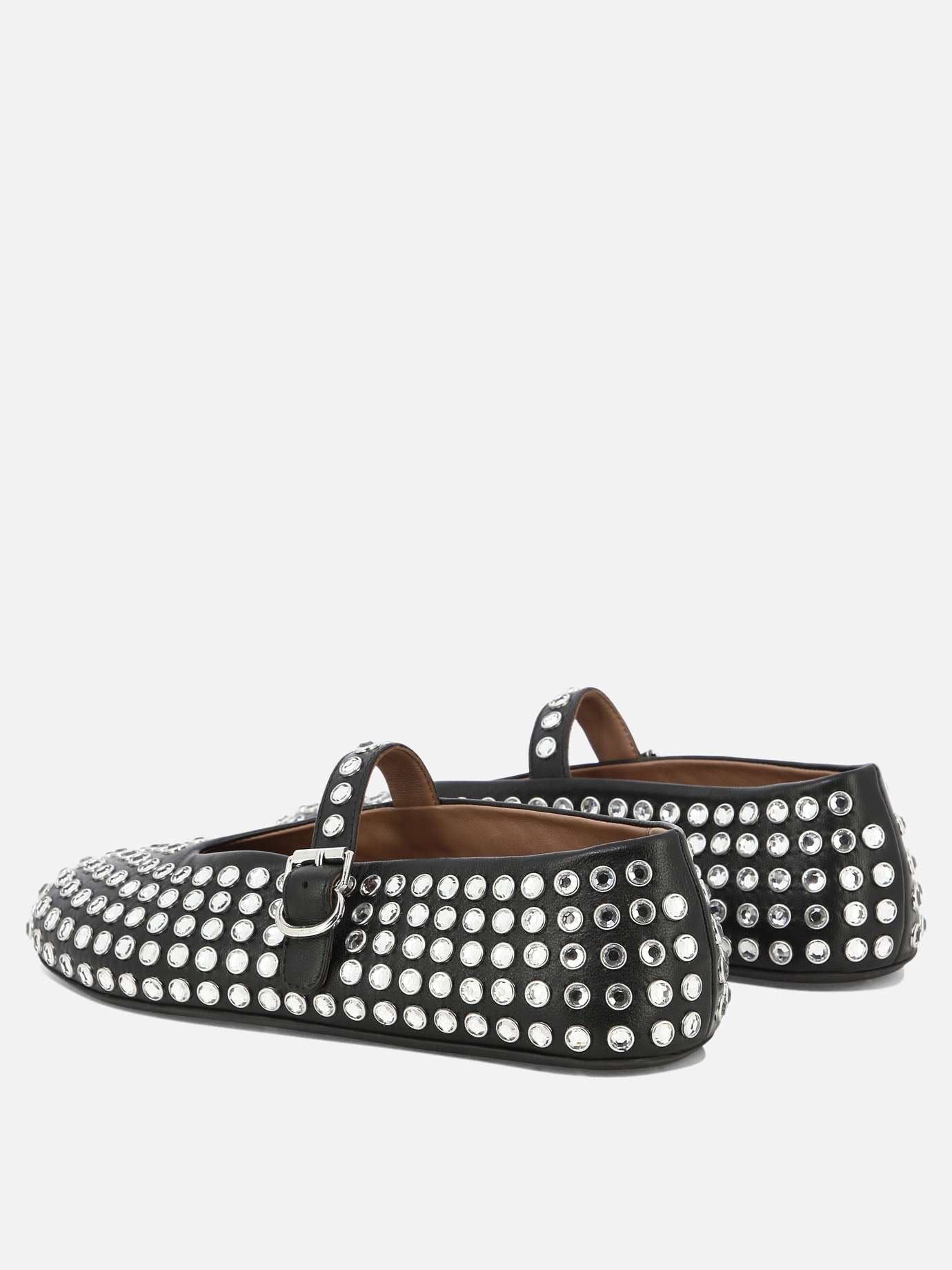Alaïa Rhinestone ballet flats Black