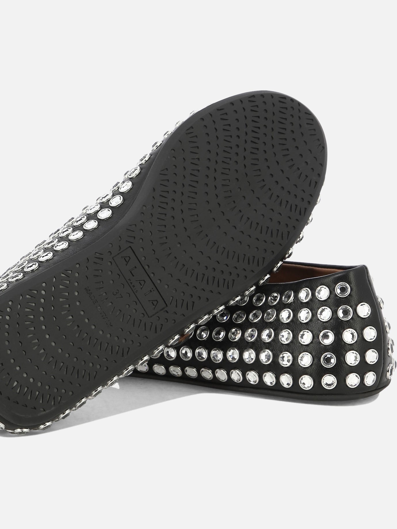 Alaïa Rhinestone ballet flats Black