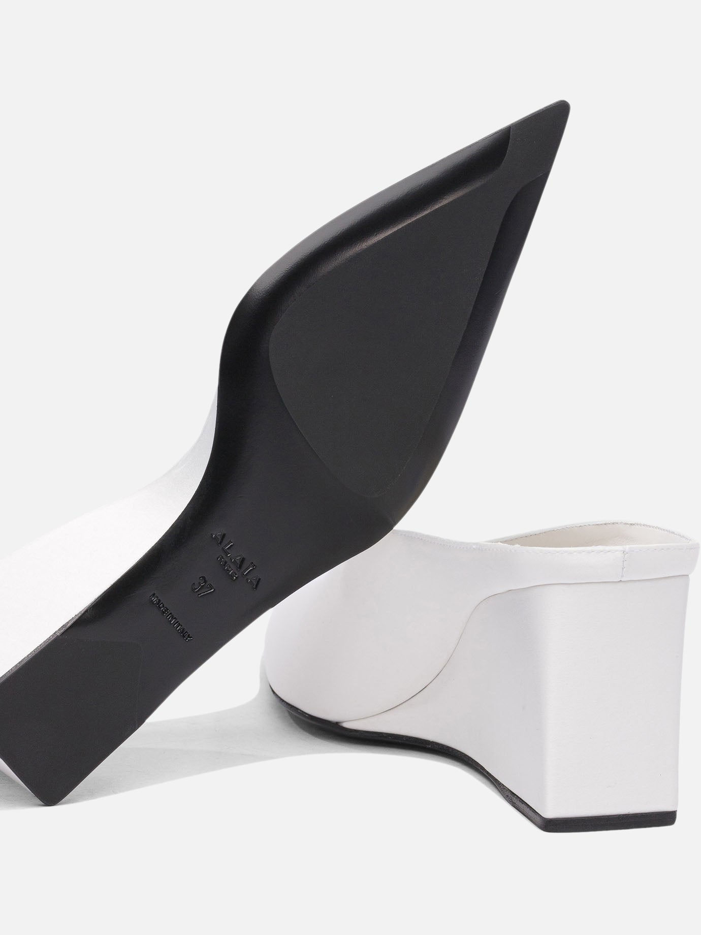 Alaïa Wedge mules 75 mm 10852733_38 White thumbnail_5