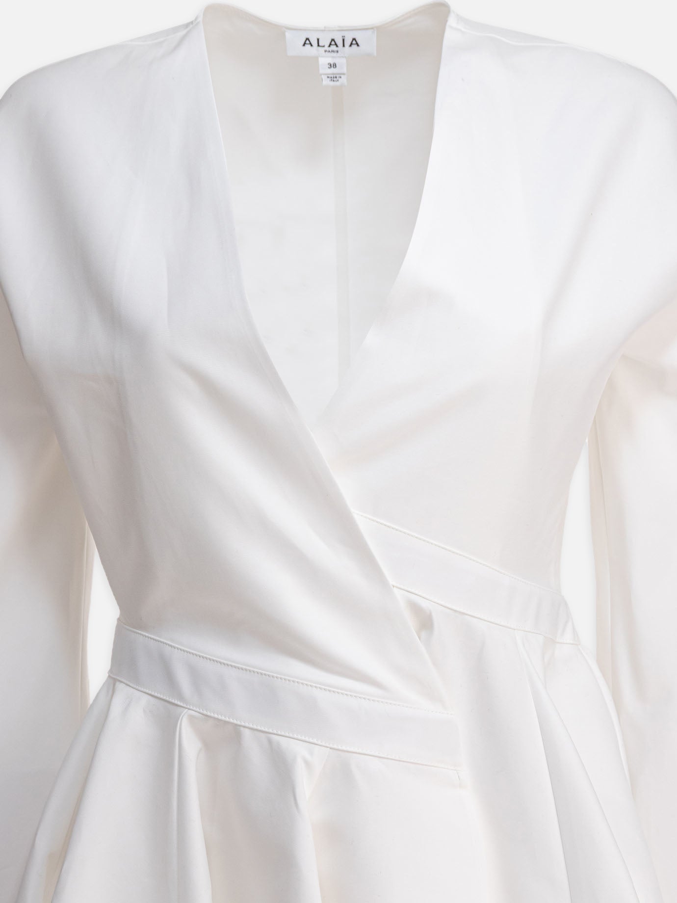 Alaïa Abito corto asimmetrico 11656783_36 White thumbnail_3