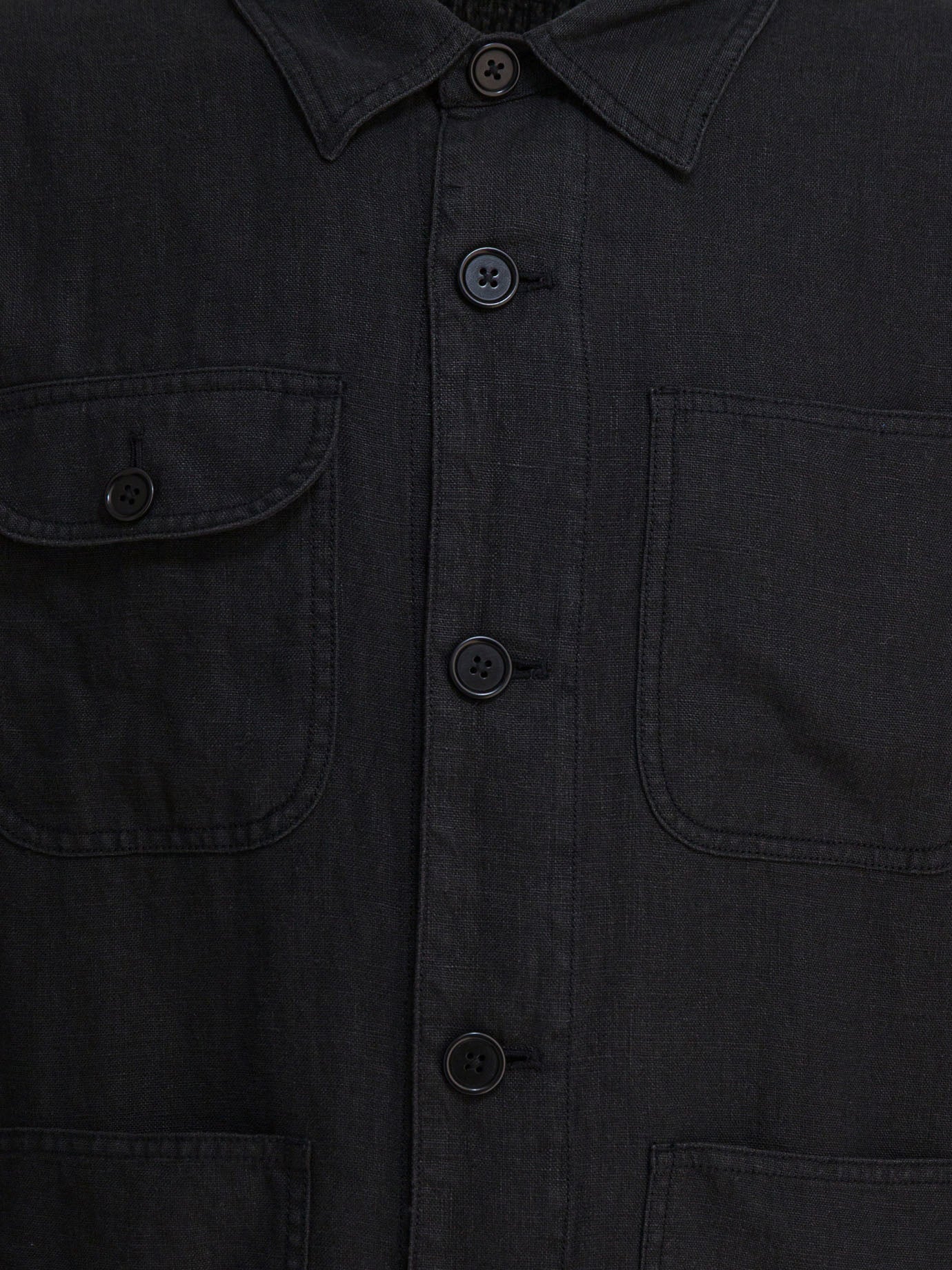 Overshirt jackets Solid colour  Black - Alex Mill Men | PDP | VIETTI Online Store | thumbnail_3