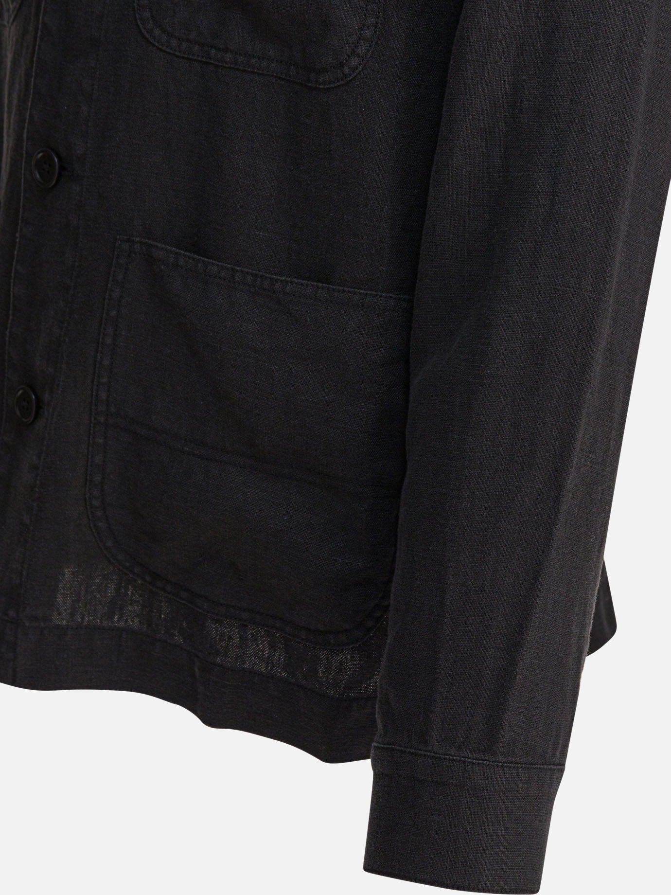 Overshirt jackets Solid colour  Black - Alex Mill Men | PDP | VIETTI Online Store | thumbnail_4