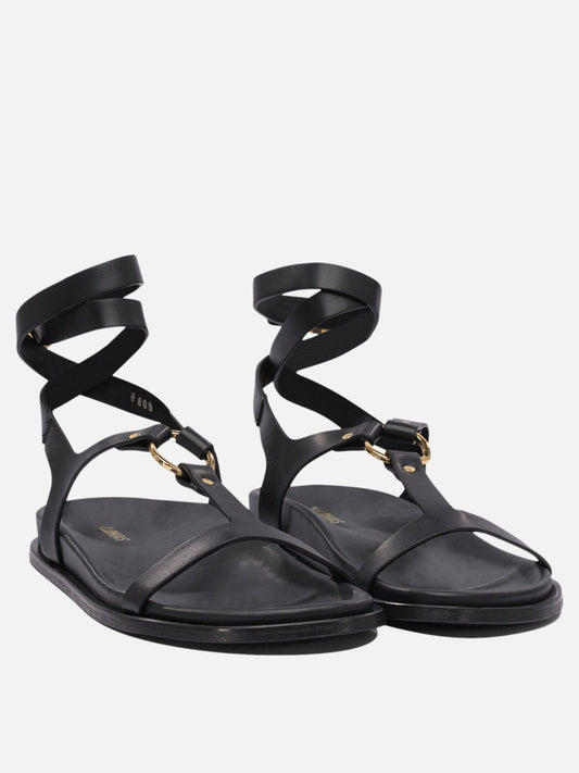 Flat sandals 100% cow leather - 100% cuerolite  Black - Alohas Women | PDP | VIETTI Online Store | 2
