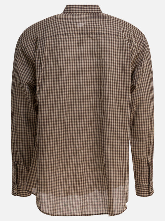 Camicie casual Gingham  Marrone - Auralee Uomo | VIETTI Online Store | 2
