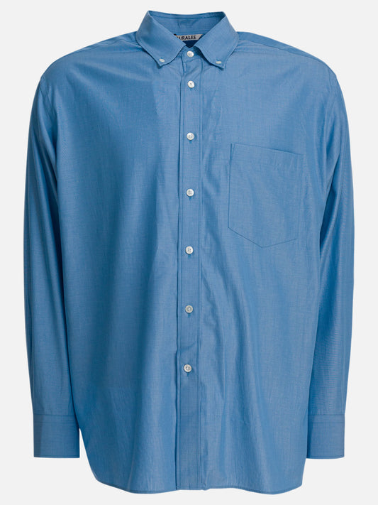 Camicie casual Solid colour  Azzurro - Auralee Uomo | VIETTI Online Store 
