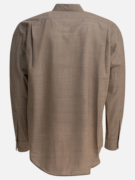 Camicie casual Solid colour  Beige - Auralee Uomo | VIETTI Online Store | 2
