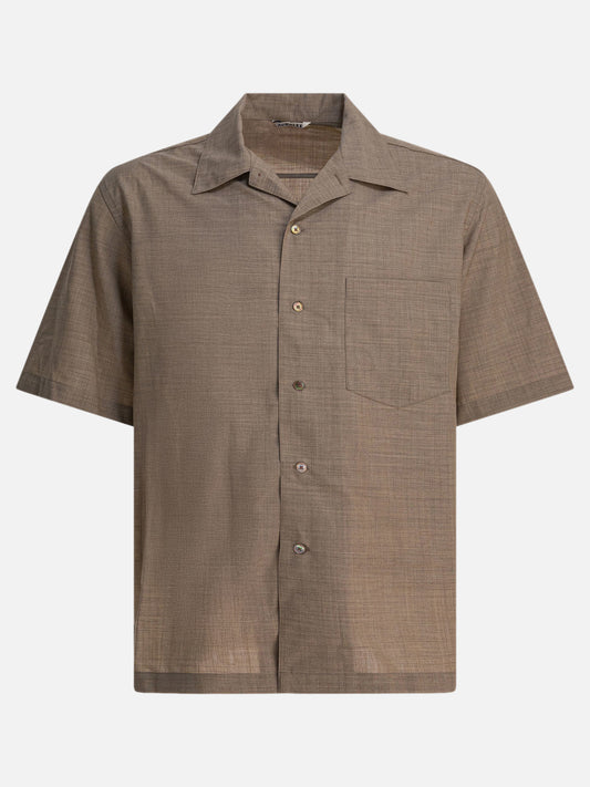 Camicie casual Solid colour  Beige - Auralee Uomo | VIETTI Online Store 
