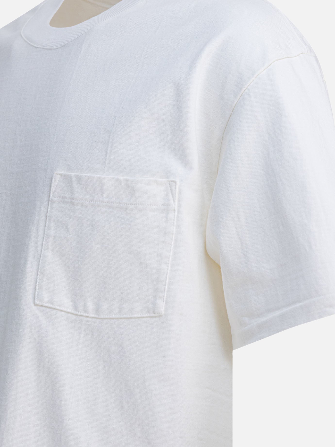 T-shirt girocollo Solid colour  Bianco - Auralee Uomo | PDP | VIETTI Online Store | Zoom-Modal_4
