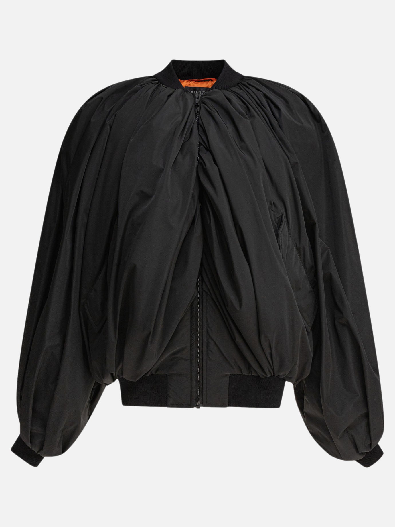 Balenciaga Draped bomber jacket 11996546_34 Black thumbnail_1