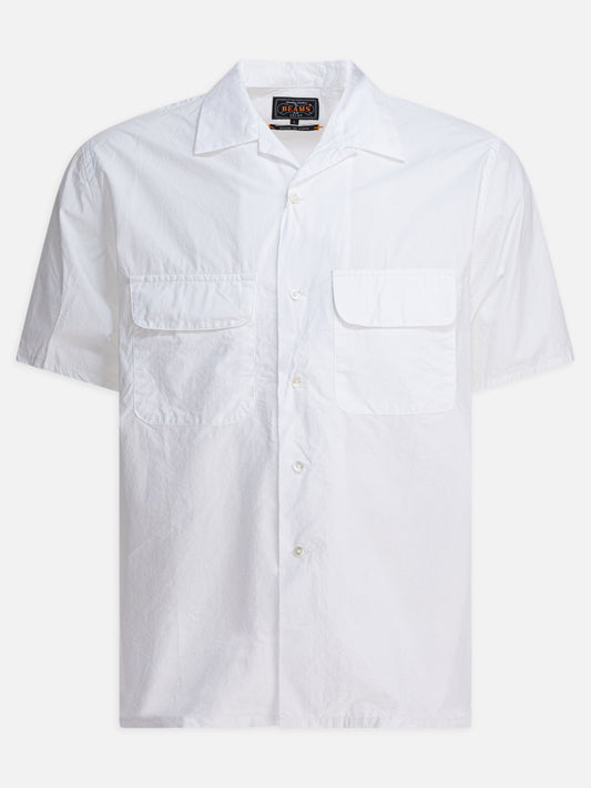Beams Plus Camicia con colletto camp 19403075_S White 1