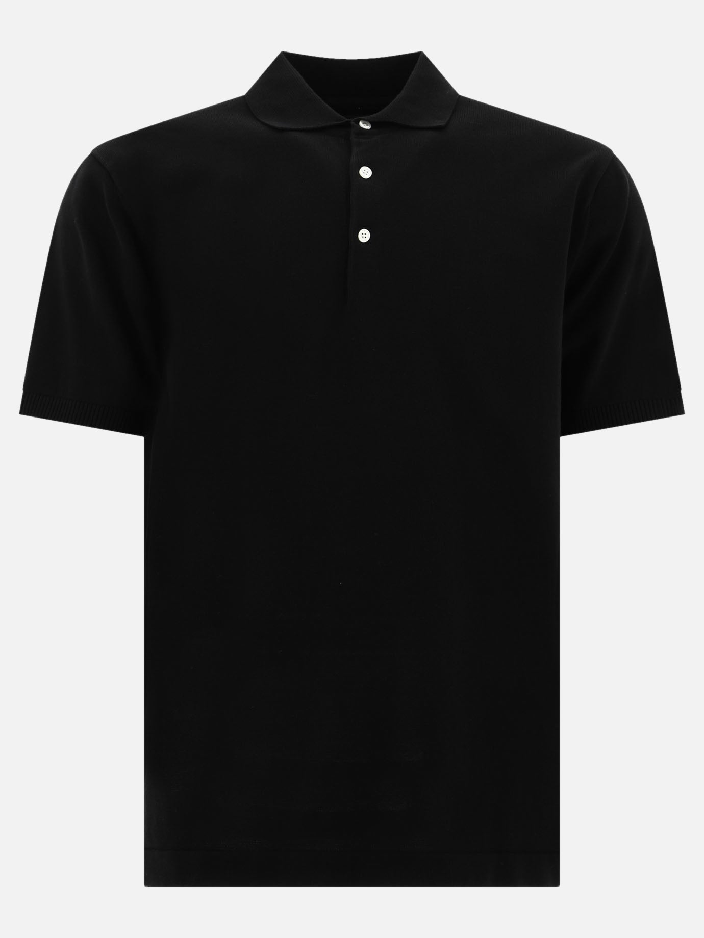 Polo con bottoni Solid colour  Nero - Beams Plus Uomo | PDP | VIETTI Online Store | thumbnail