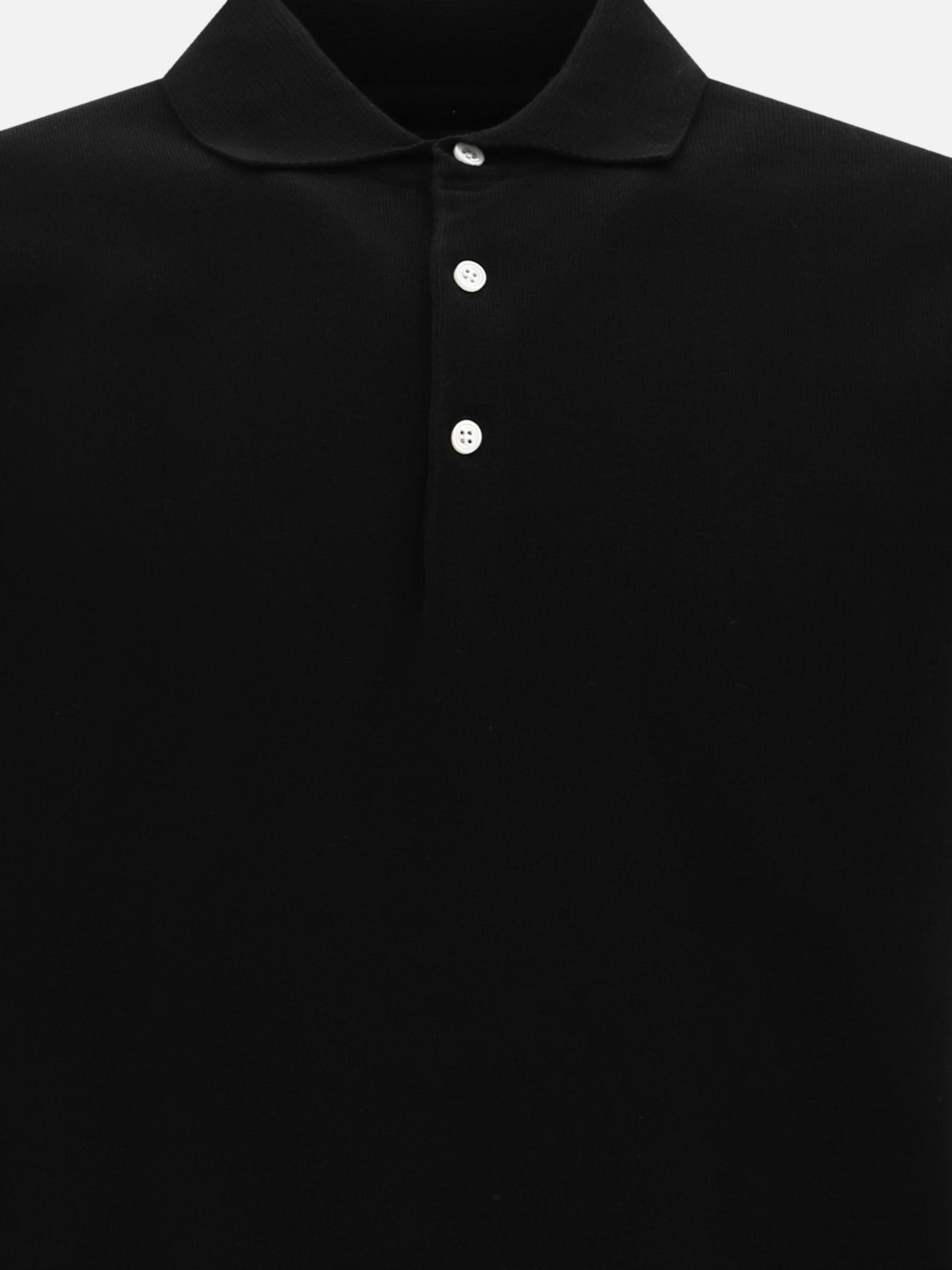 Polo con bottoni Solid colour  Nero - Beams Plus Uomo | PDP | VIETTI Online Store | thumbnail_3
