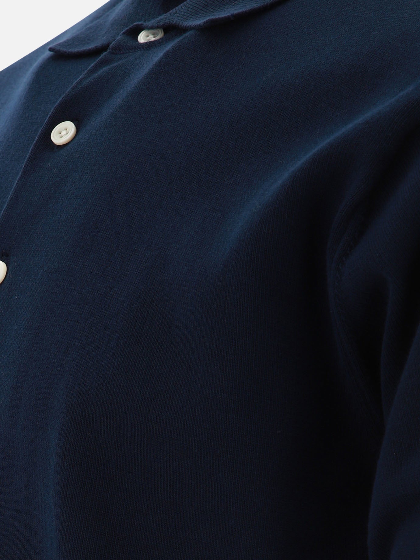 Polo con bottoni Solid colour  Blu - Beams Plus Uomo | PDP | VIETTI Online Store | Zoom-Modal_4
